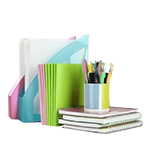 Artigos de papelaria do escritório